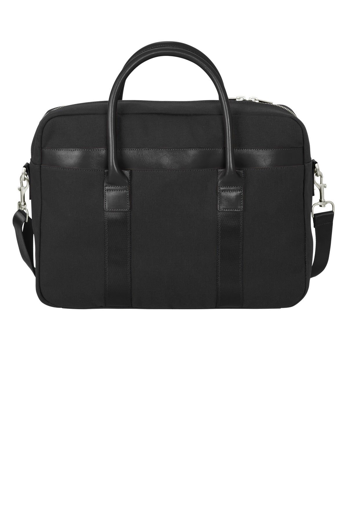 Rear View of Black Brooks Brothers Wells Briefcase BB18830