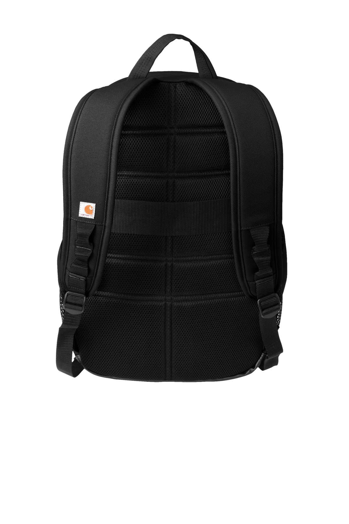 Rear View of Black Carhartt 28L Foundry Series Dual-Compartment Backpack CTB0000486