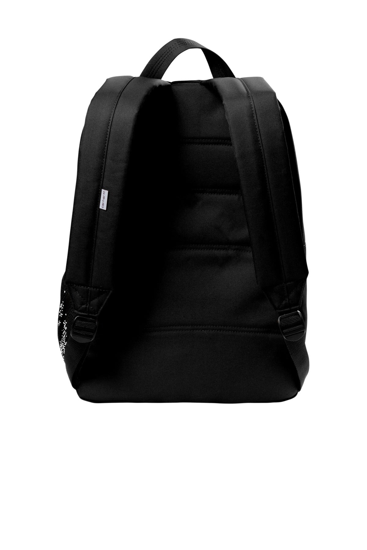 Rear View of Black Carhartt Canvas Backpack. CT89241804