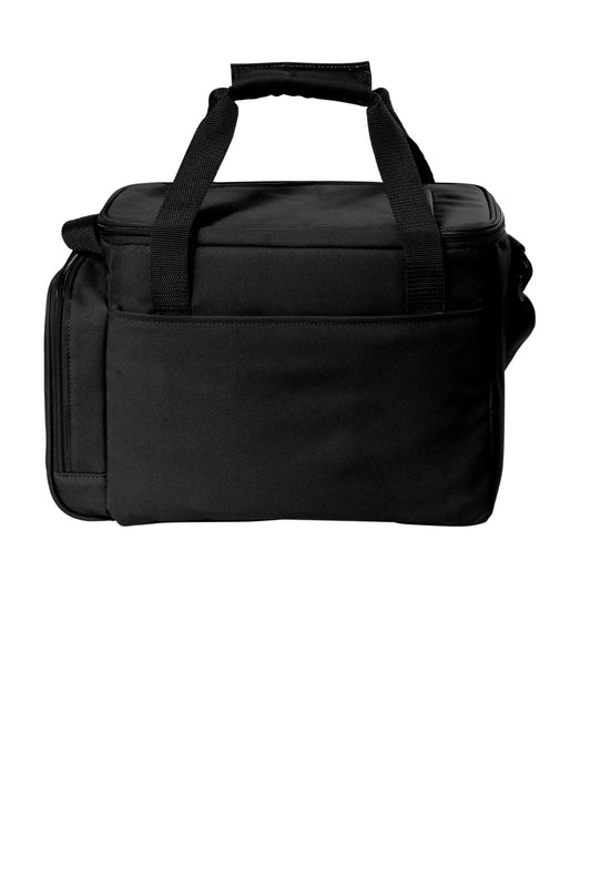 Rear View of Black Carhartt Duffel 36-Can Cooler. CT89520701