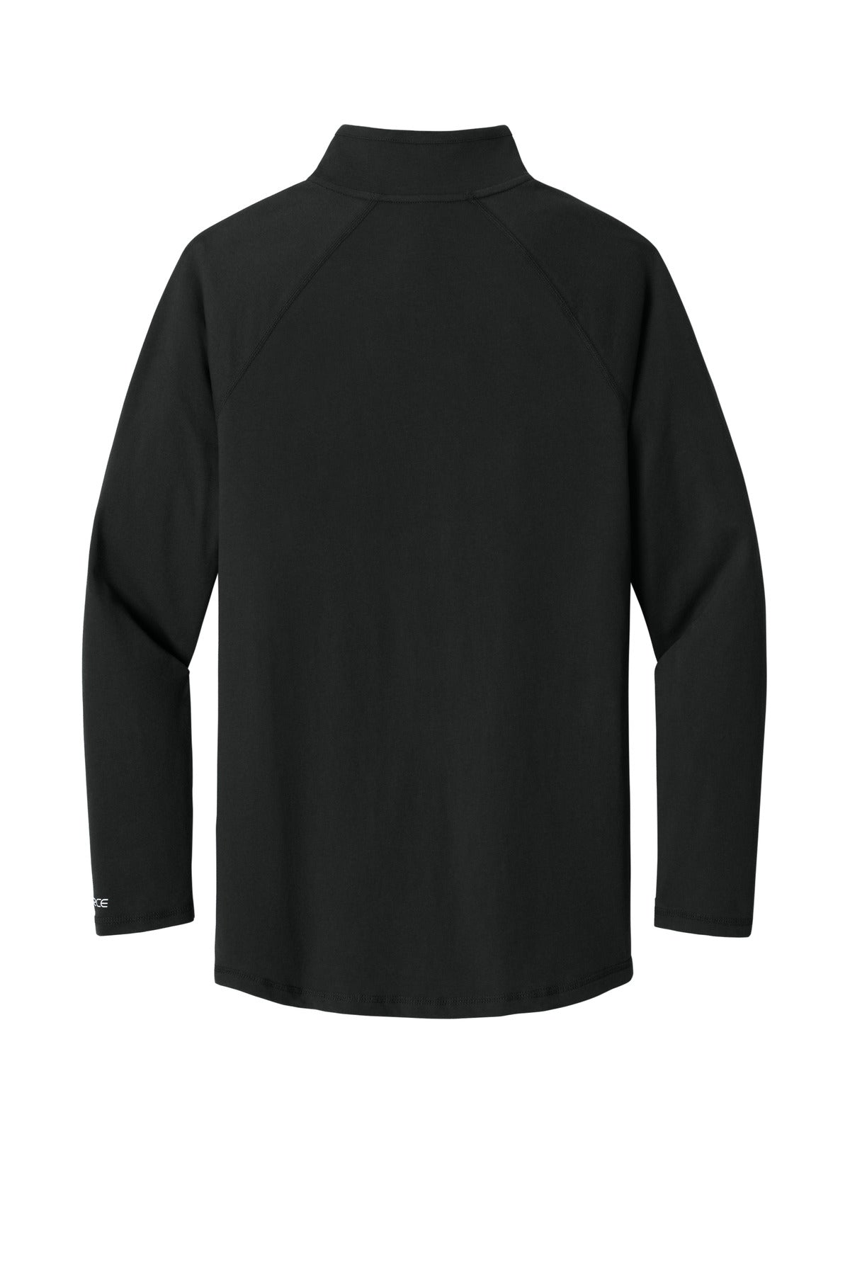 Rear View of Black Carhartt Force 1/4-Zip Long Sleeve T-Shirt CT106660