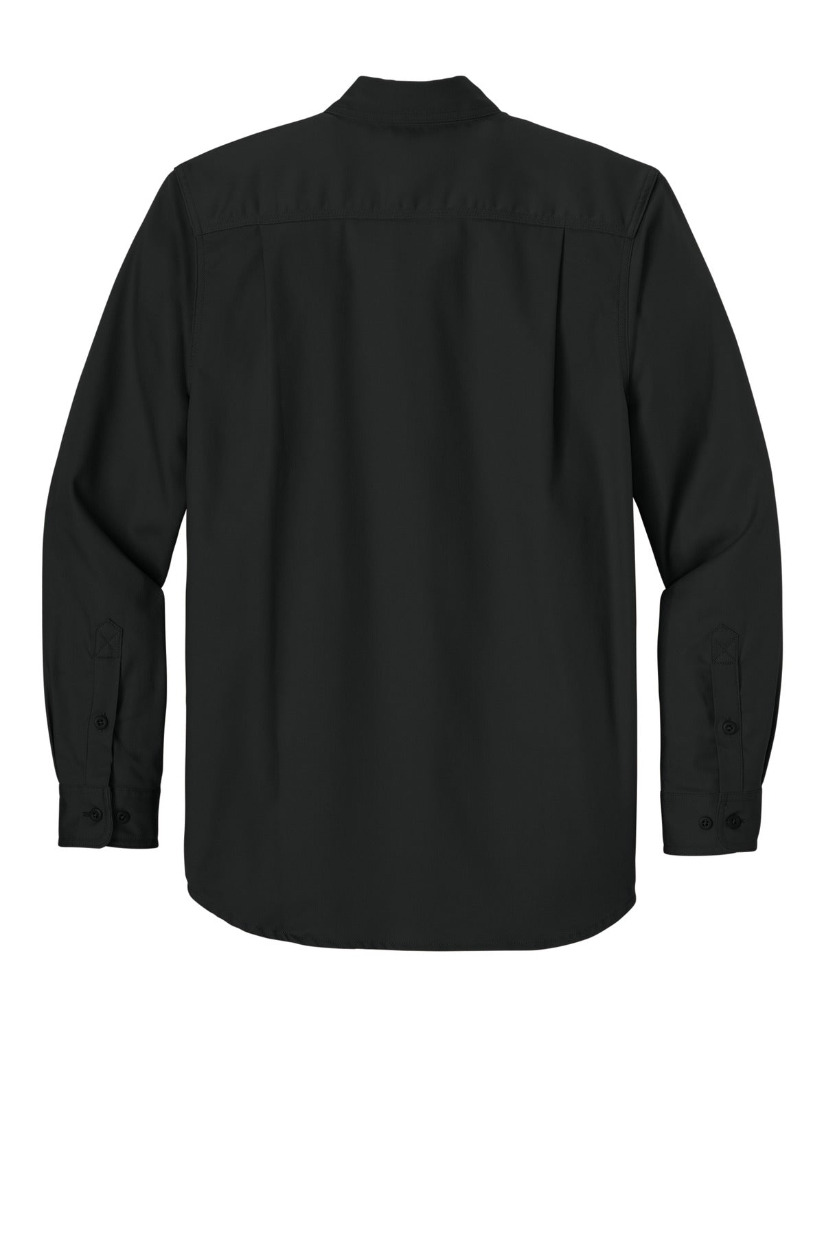 Rear View of Black Carhartt Rugged Professional Series Long Sleeve Shirt CT106689