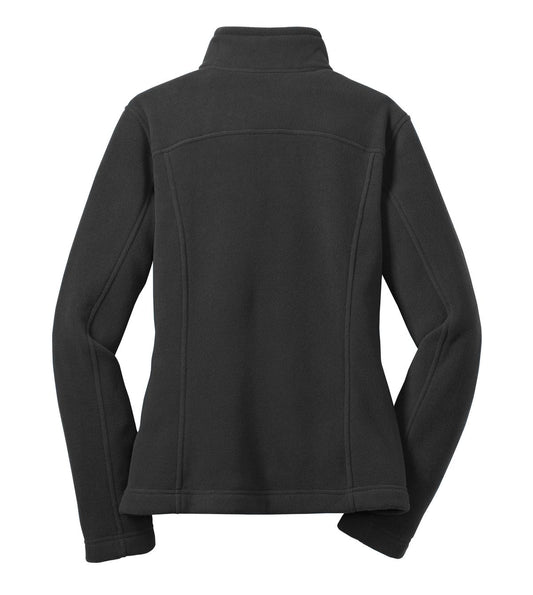 Rear View of Black Eddie Bauer - Women's Full-Zip Fleece Jacket. EB201
