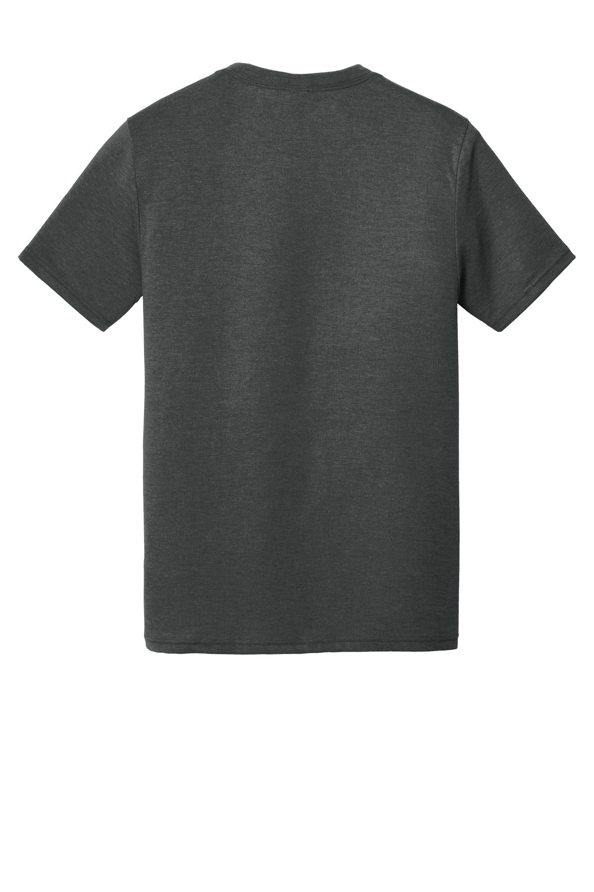 Rear View of Black Frost District Perfect Tri V-Neck Tee. DT1350