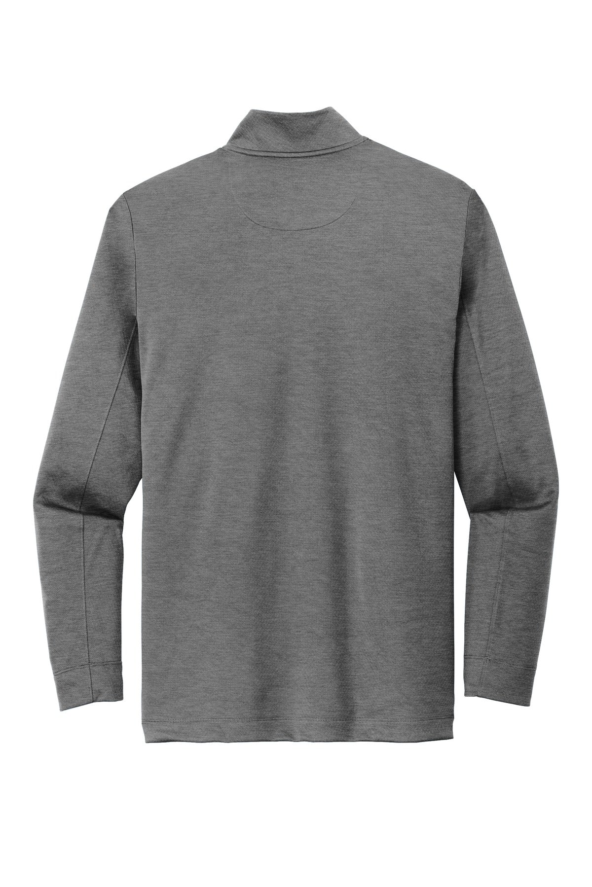 Rear View of Black Heather Nike Dry 1/2-Zip Cover-Up NKBV6044
