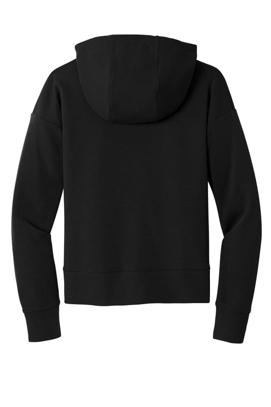 Rear View of Black New Era Women's STS Full-Zip Hoodie LNEA540