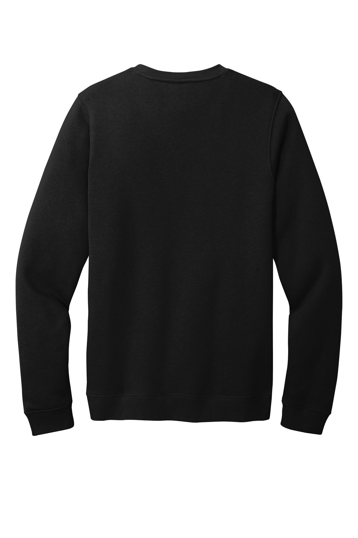 Rear View of Black Nike Club Fleece Crew CJ1614