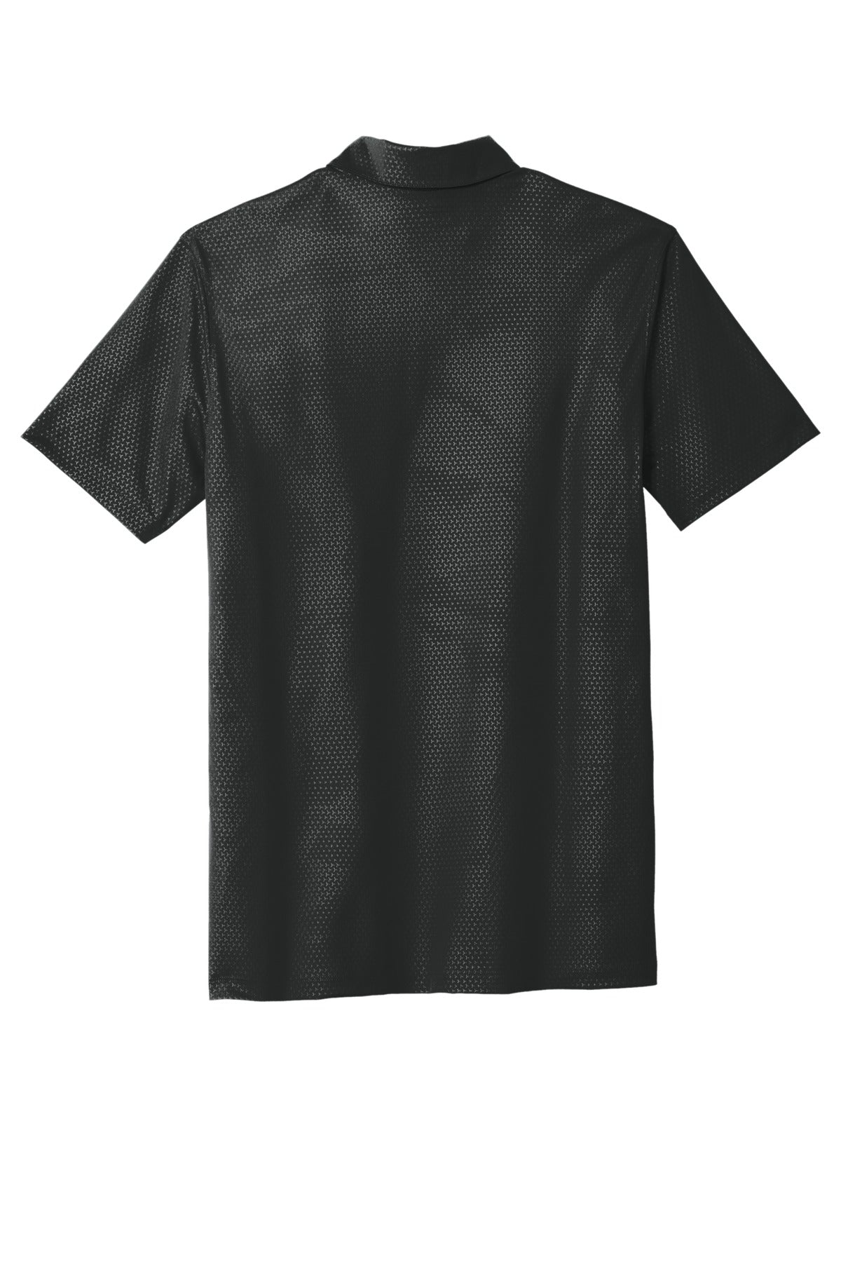 Rear View of Black Nike Dri-FIT Embossed Tri-Blade Polo. 838964