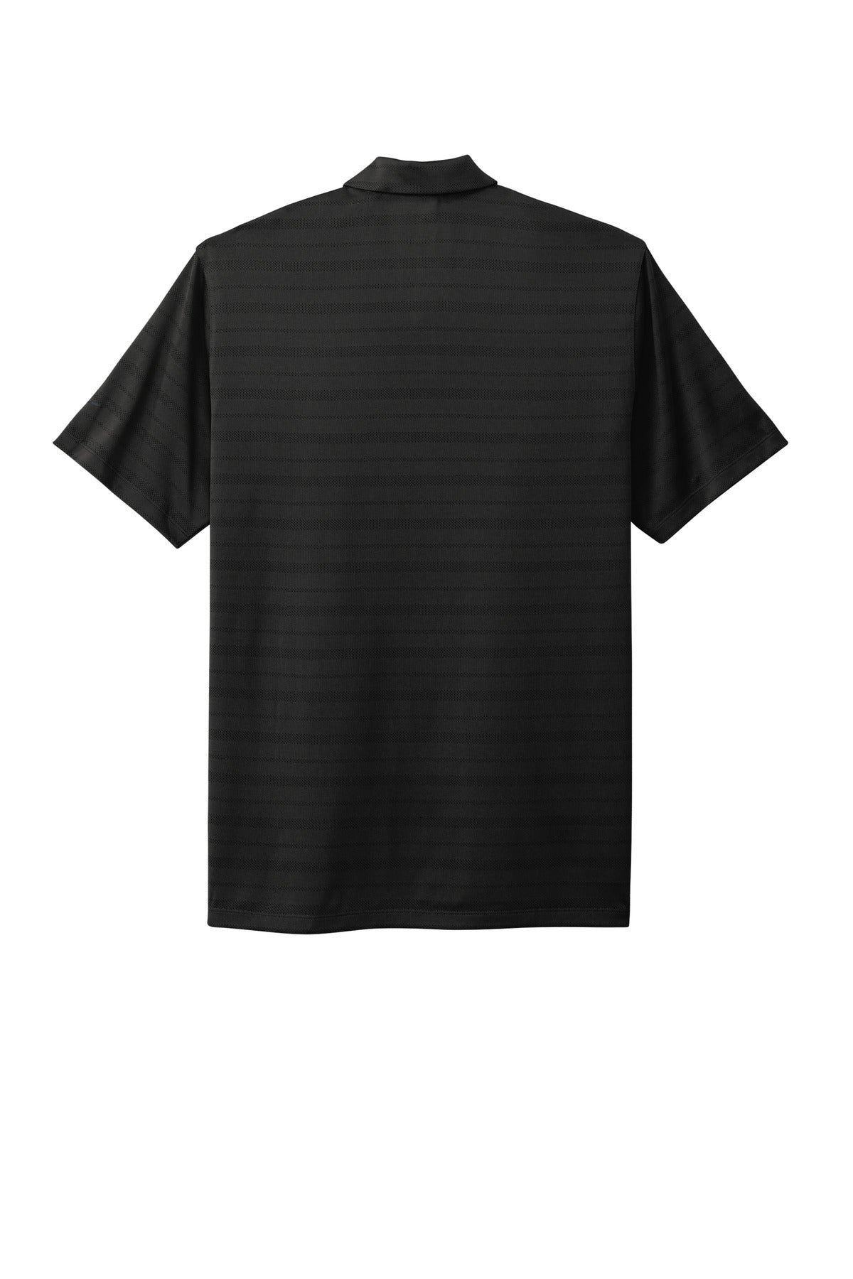 Rear View of Black Nike Dri-FIT Vapor Jacquard Polo NKDC2115