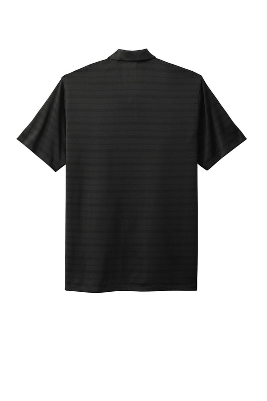Rear View of Black Nike Dri-FIT Vapor Jacquard Polo NKDC2115