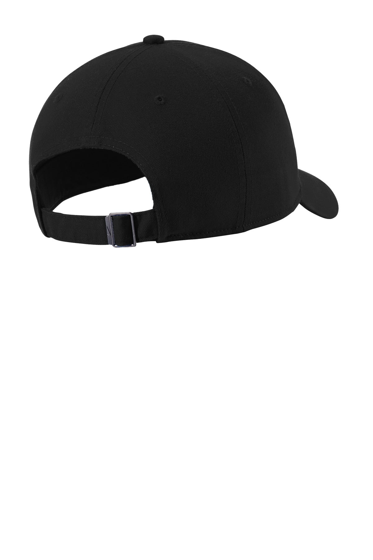 Rear View of Black Nike Heritage Cotton Twill Cap NKFB5677