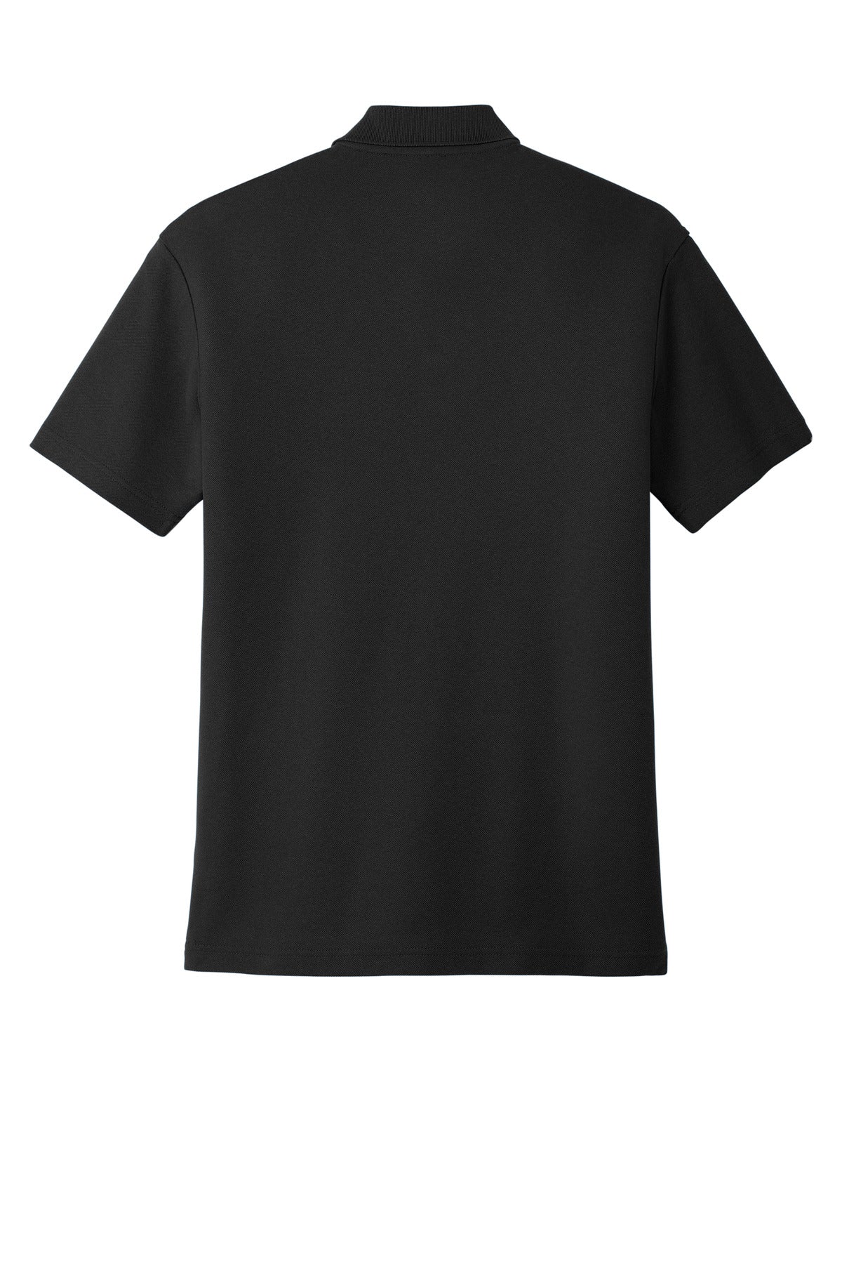 Rear View of Black Port Authority C-FREE Cotton Blend Pique Polo K867