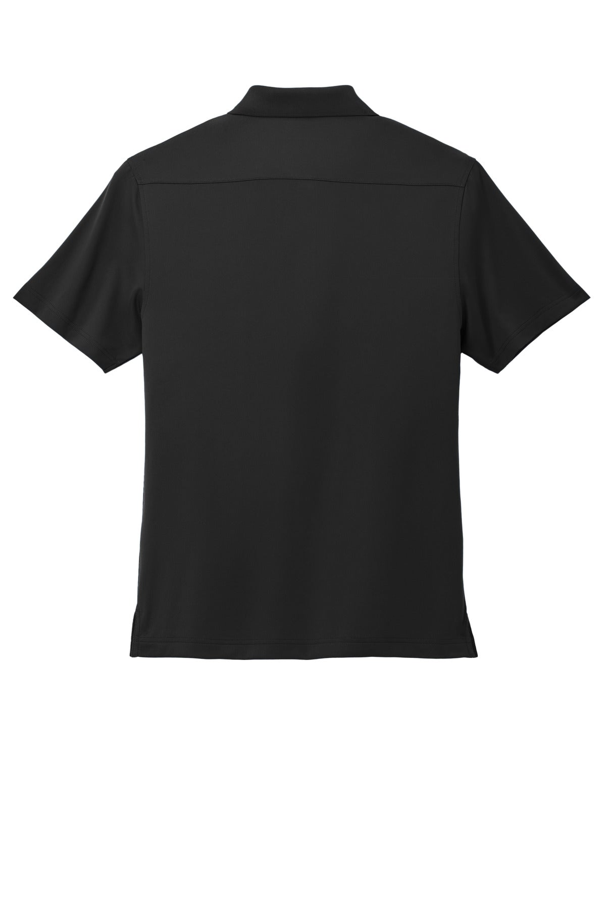 Rear View of Black Port Authority City Stretch Flat Knit Polo K683