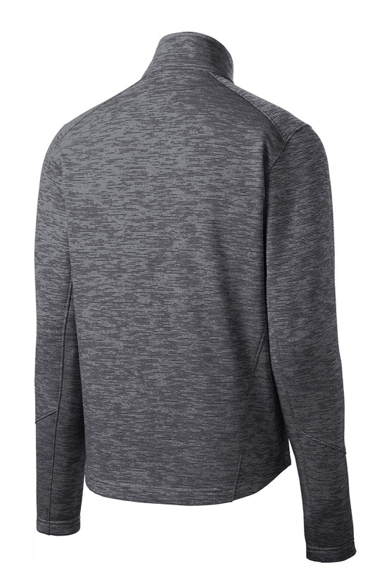 Rear View of Black Port Authority Digi Stripe Fleece Jacket. F231