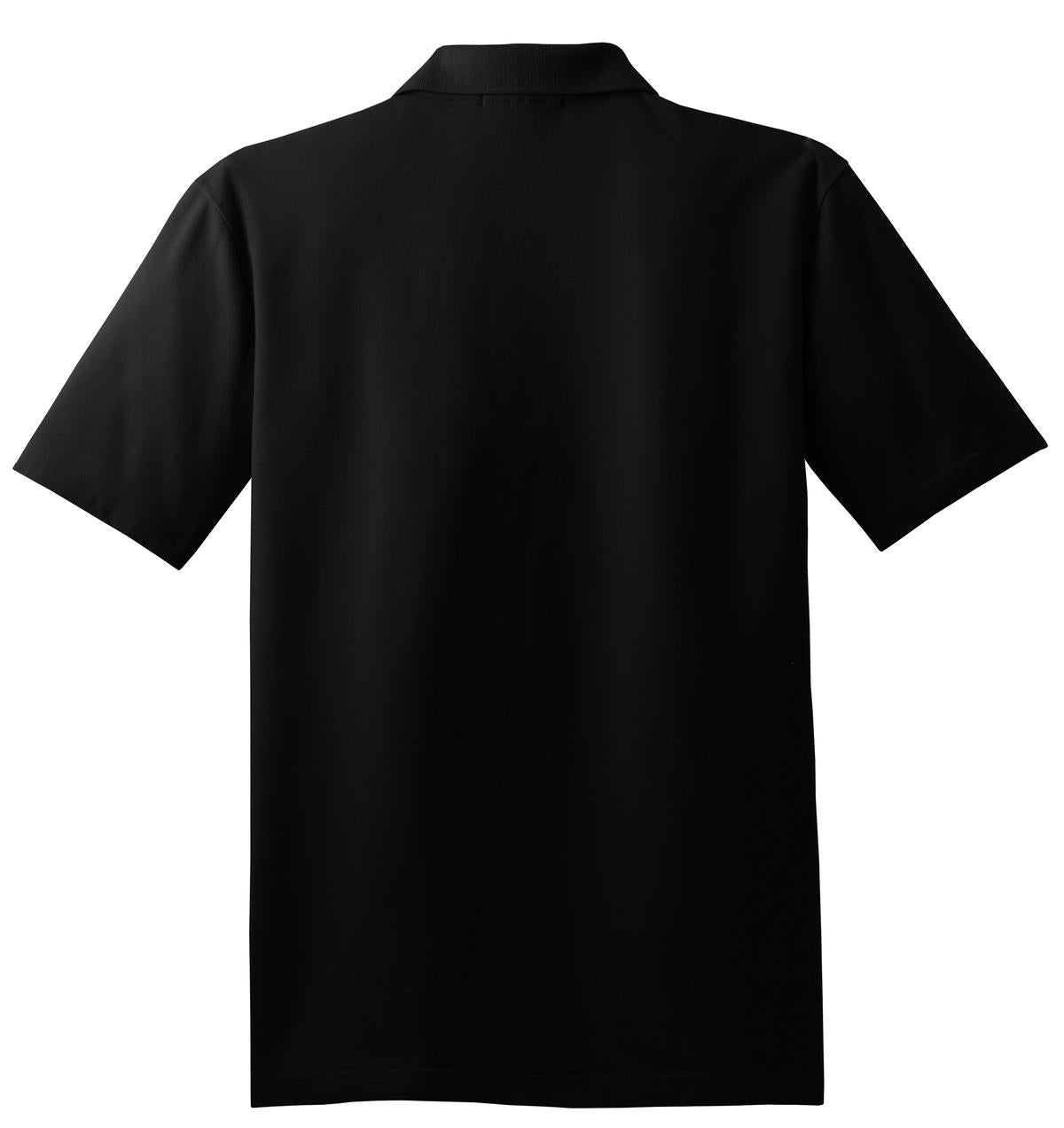 Rear View of Black Port Authority Stain-Release Polo. K510