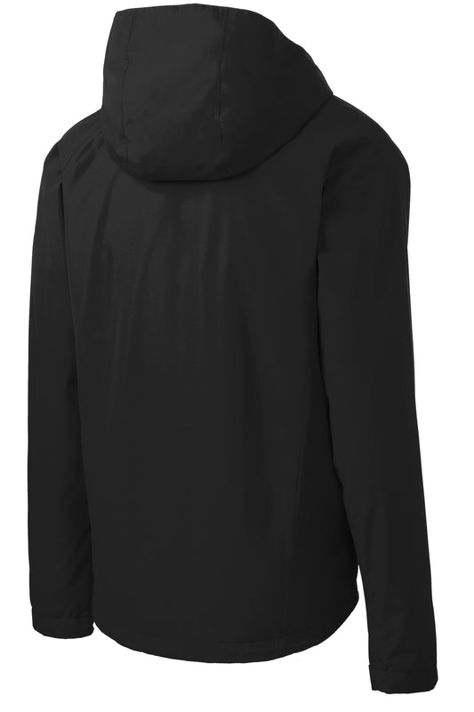 Rear View of Black Port Authority Torrent Waterproof Jacket. J333