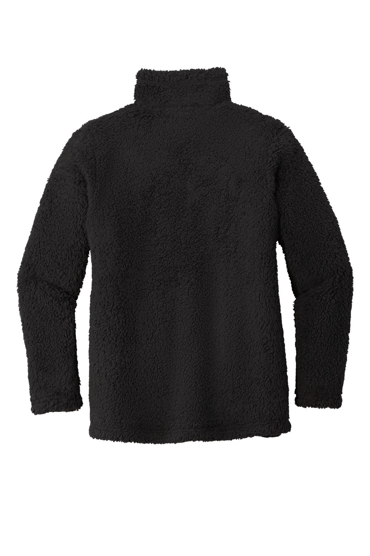 Rear View of Black Port Authority Women's Cozy 1/4-Zip Fleece L130