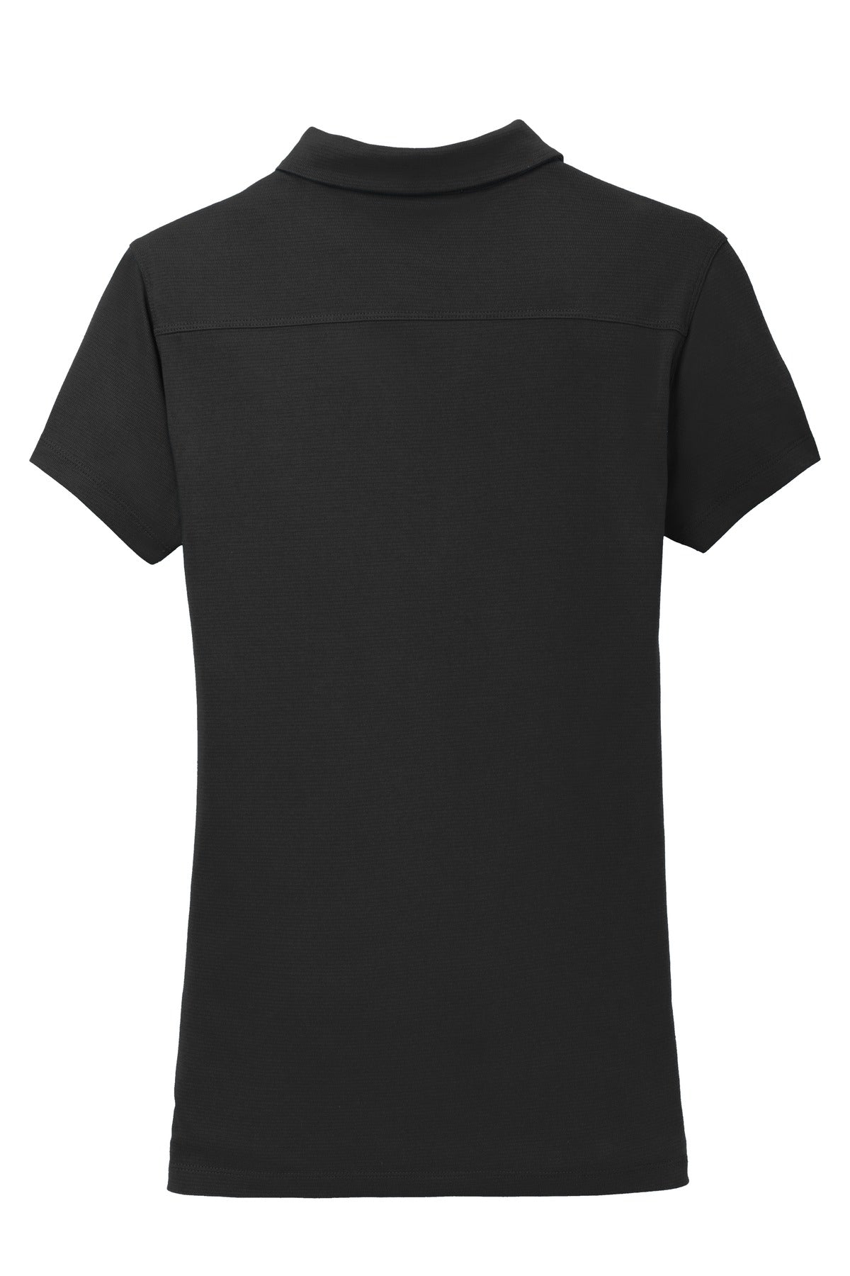 Rear View of Black Port Authority Women's Rapid Dry Mesh Polo. L573