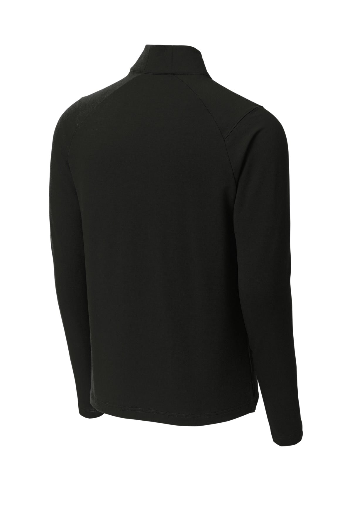 Rear View of Black Sport-Tek Sport-Wick Flex Fleece 1/4-Zip. ST561