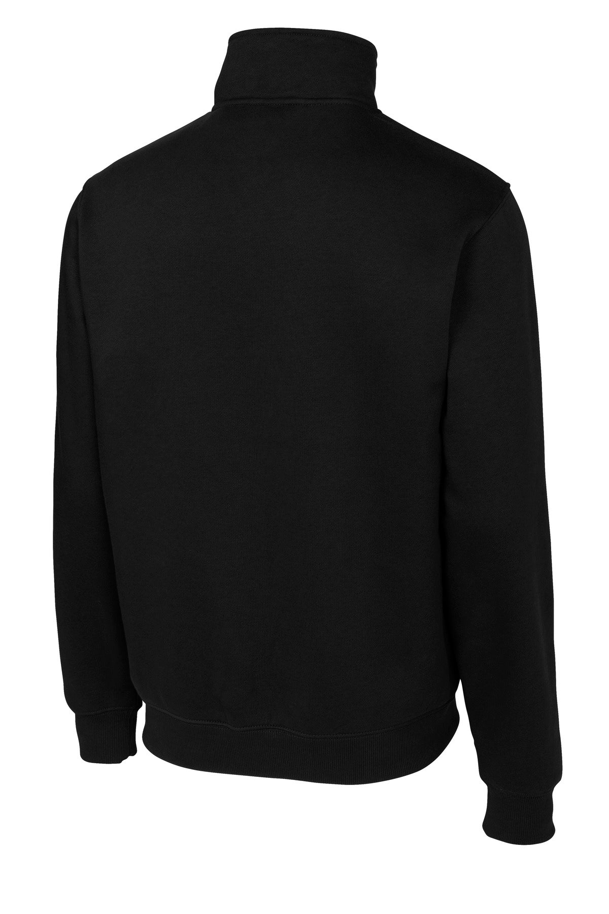 Rear View of Black Sport-Tek Tall 1/4-Zip Sweatshirt. TST253