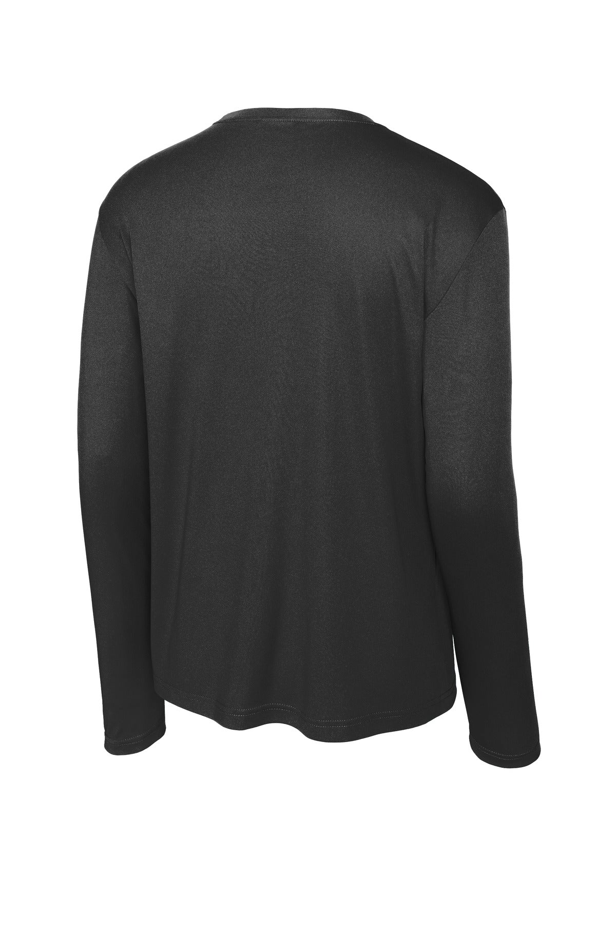 Rear View of Black Sport-Tek Tall Long Sleeve PosiCharge Competitor Tee. TST350LS