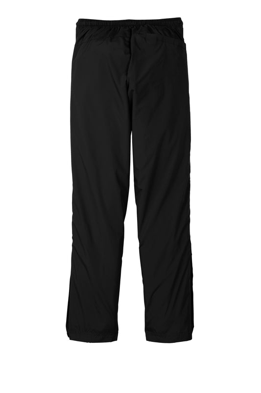 Rear View of Black Sport-Tek Wind Pant. PST74