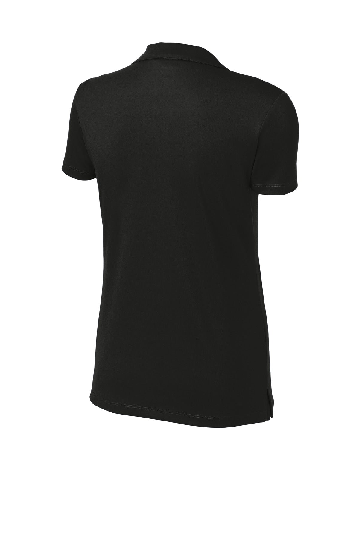 Rear View of Black Sport-Tek Women's UV Micropique Polo LST740