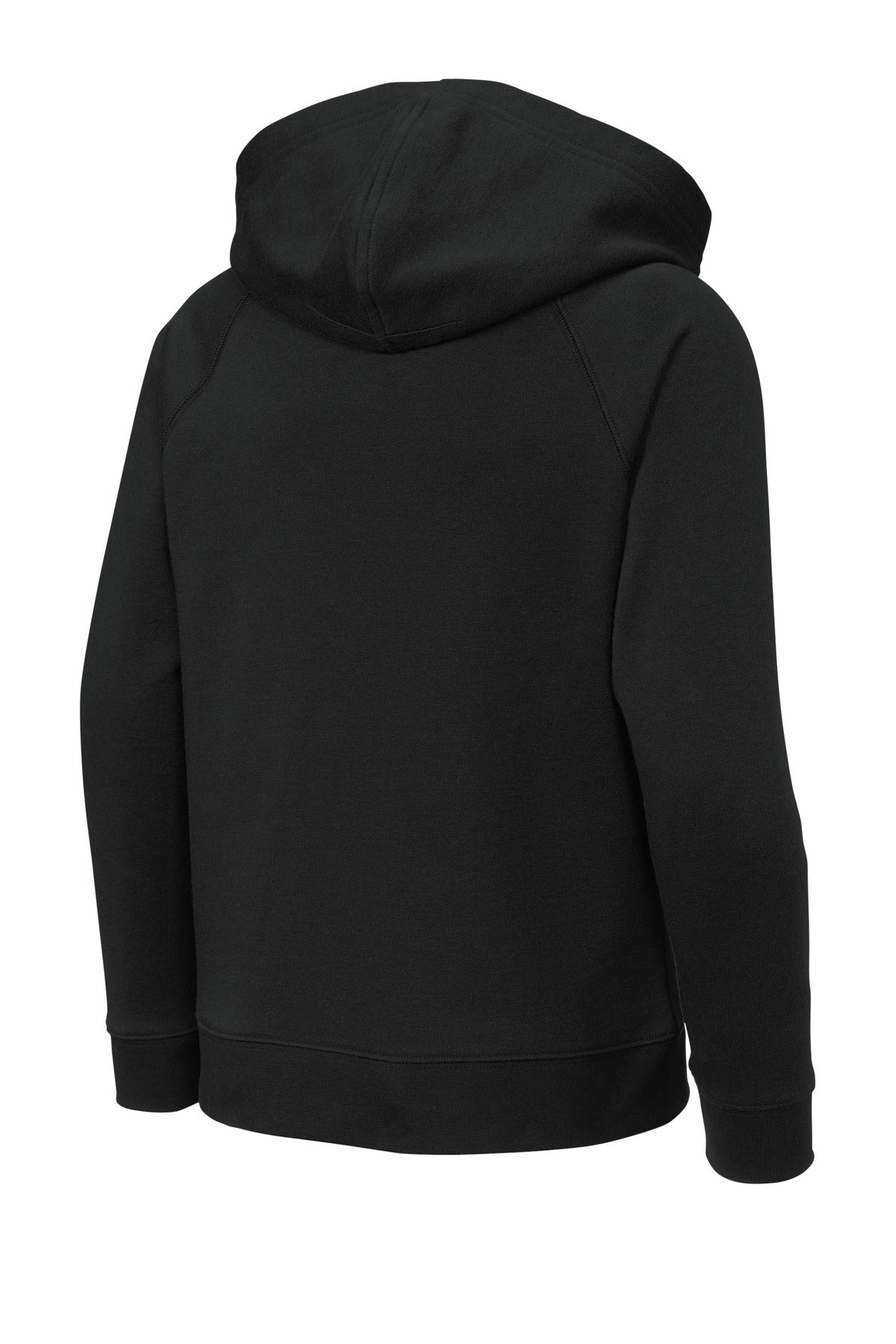 Rear View of Black Sport-Tek Youth Drive Fleece Pullover Hoodie YSTF200