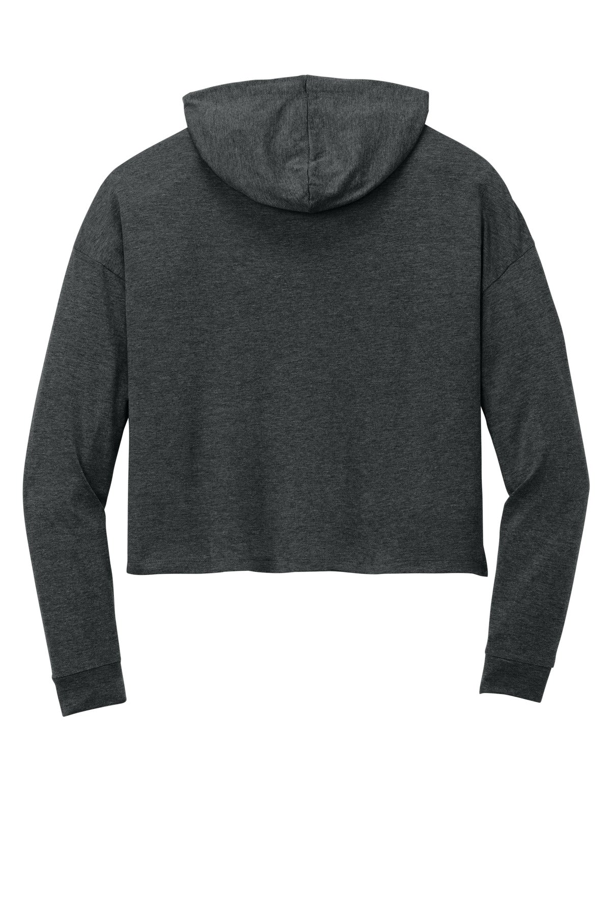 Rear View of BlackFrost District Women's Perfect Tri Midi Long Sleeve Hoodie DT1390L
