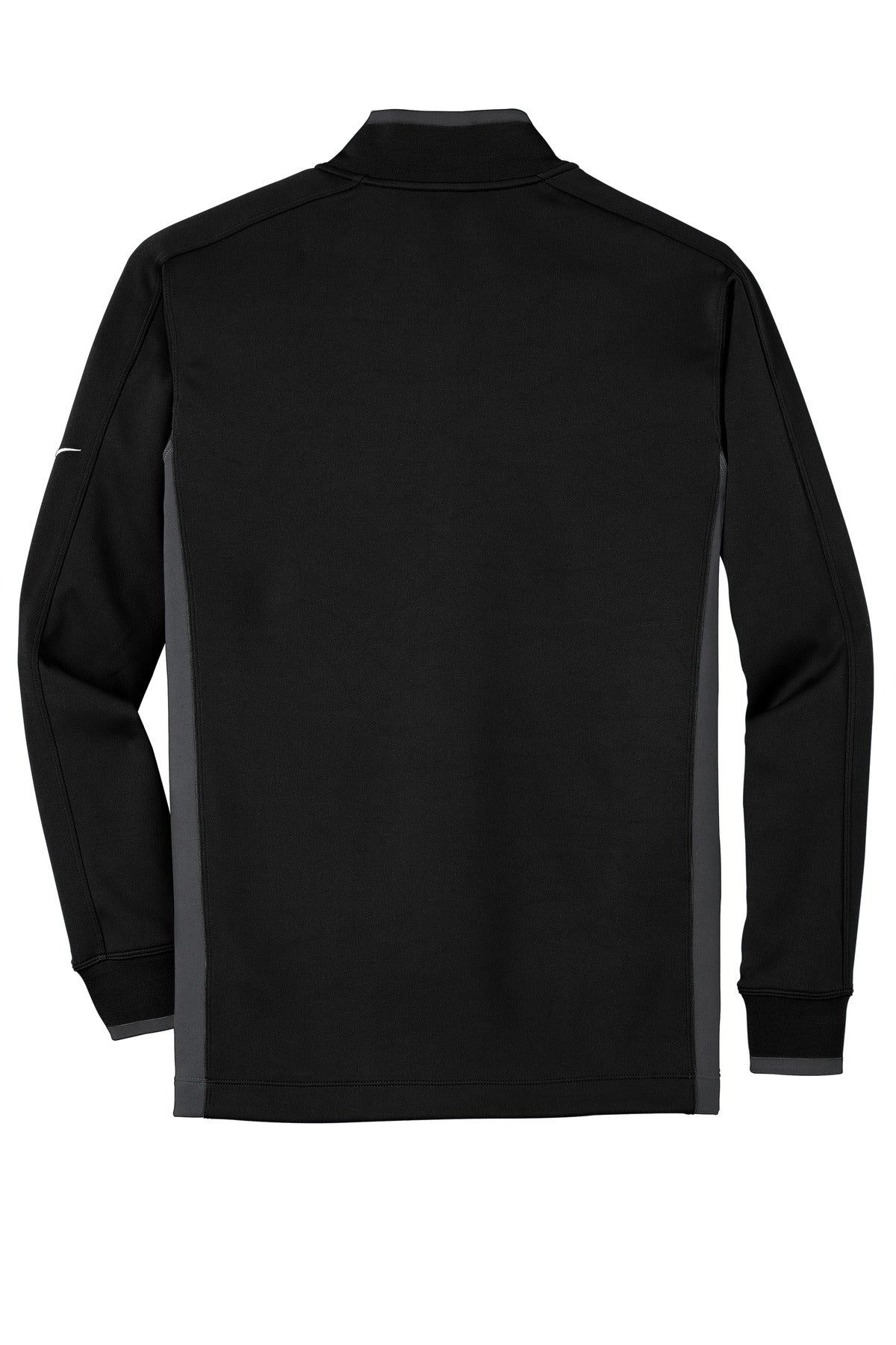 Rear View of Blk/Dk Gry/Wht Nike Dri-FIT 1/2-Zip Cover-Up. 578673