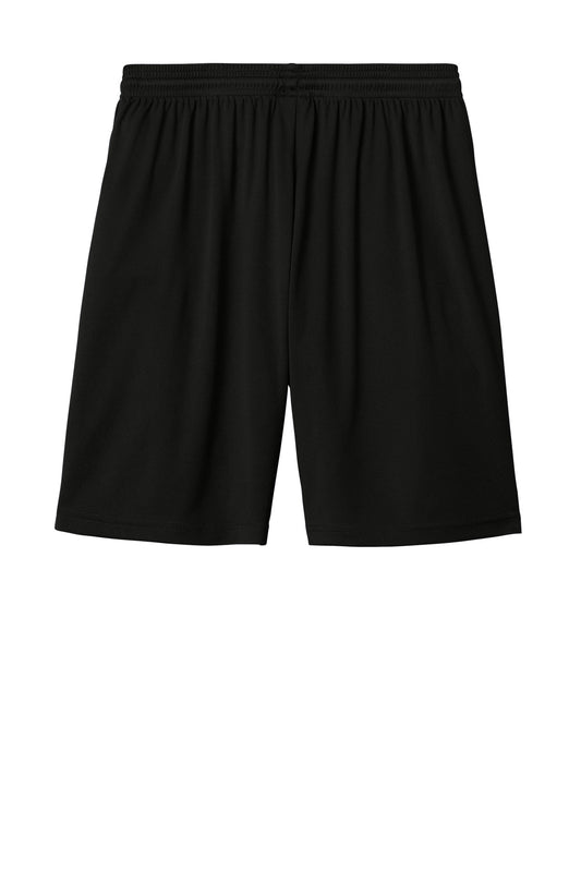 Rear View of Blk/White Sport-Tek Competitor United 7" Short ST103