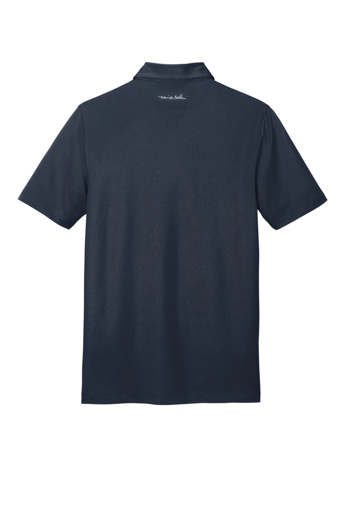 Rear View of BlueNights TravisMathew Cabana Chest Stripe Polo. TM1MU416