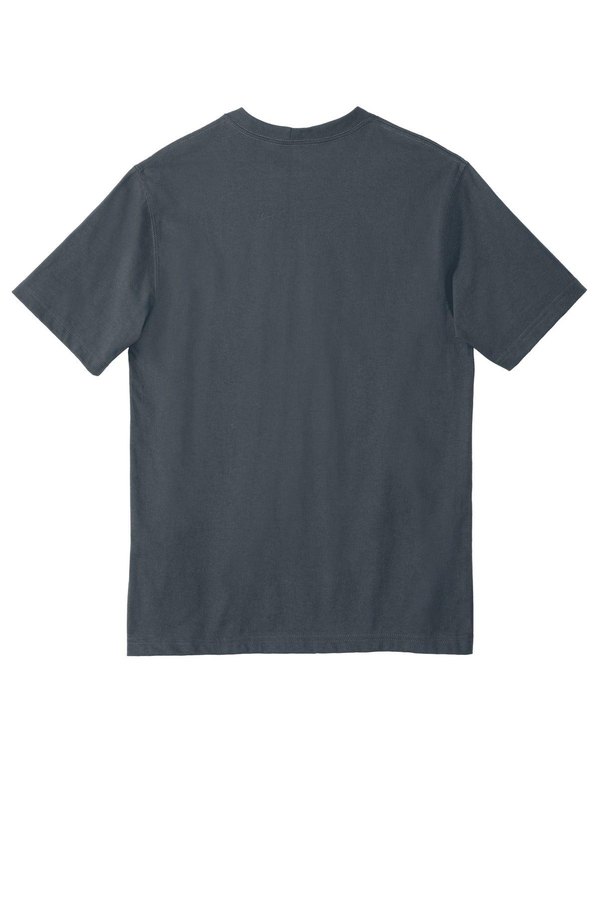 Rear View of Bluestone Carhartt Tall Workwear Pocket Short Sleeve T-Shirt. CTTK87