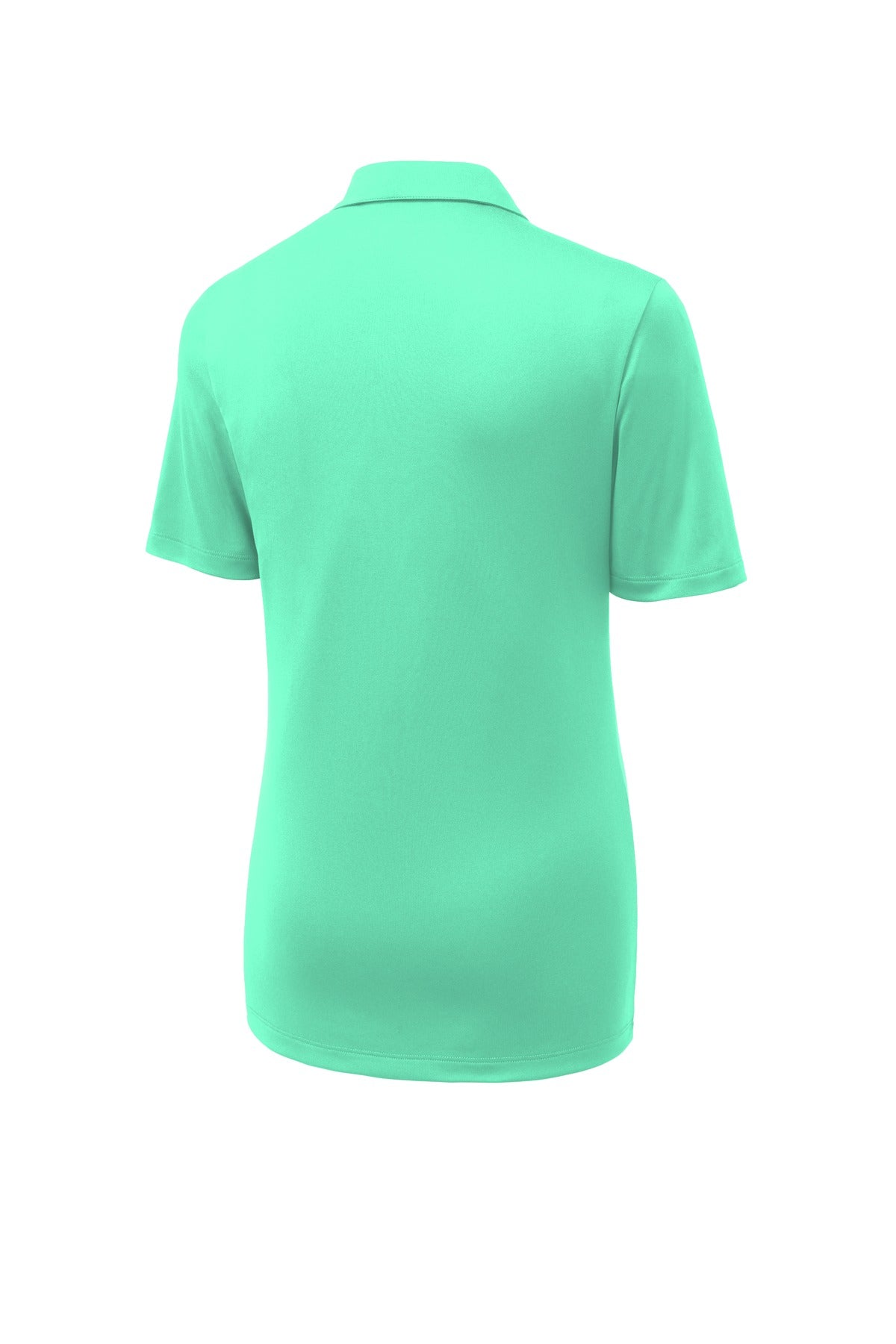 Rear View of Bright Seafoam Sport-Tek Women's Posi-UV Pro Polo. LST520