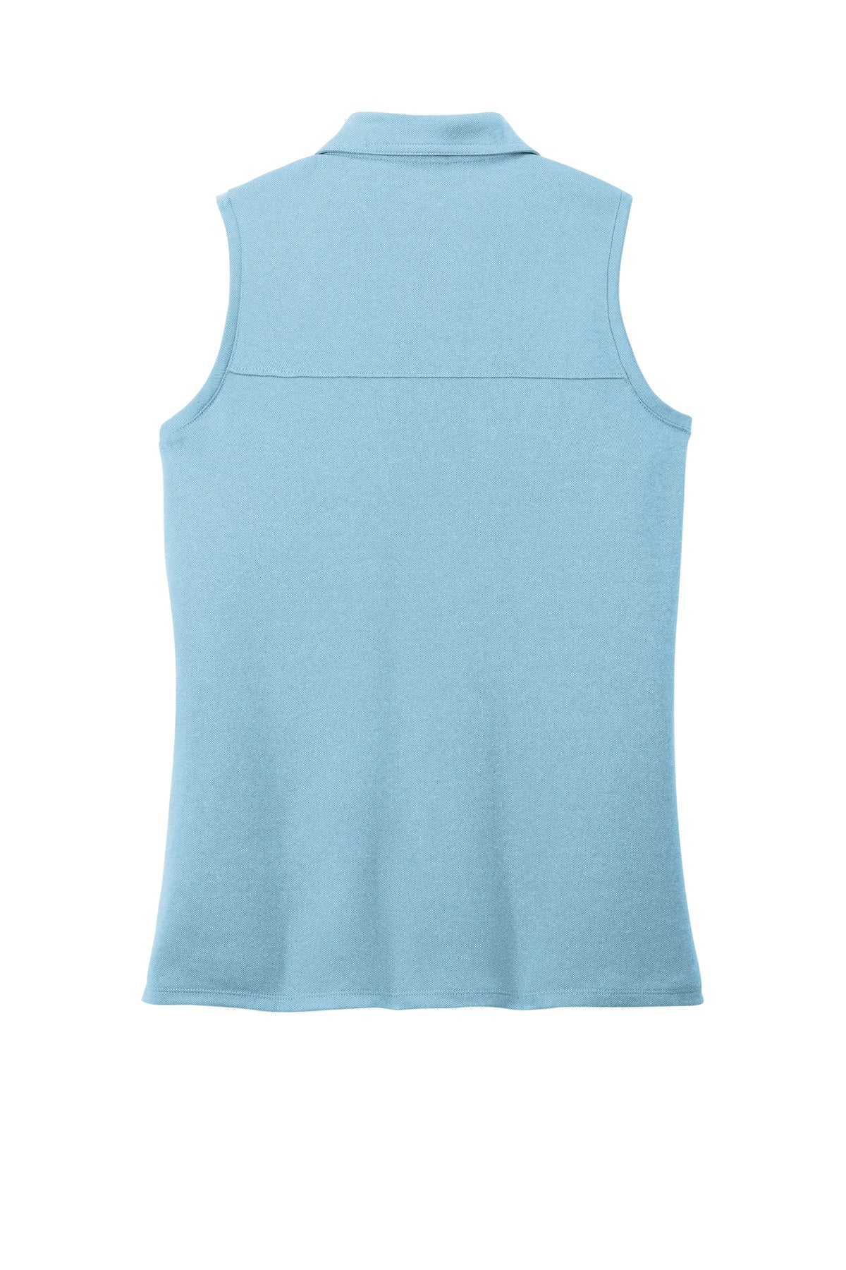 Rear View of BrillBluHt TravisMathew Women's Coto Performance Sleeveless Polo TM1WX001