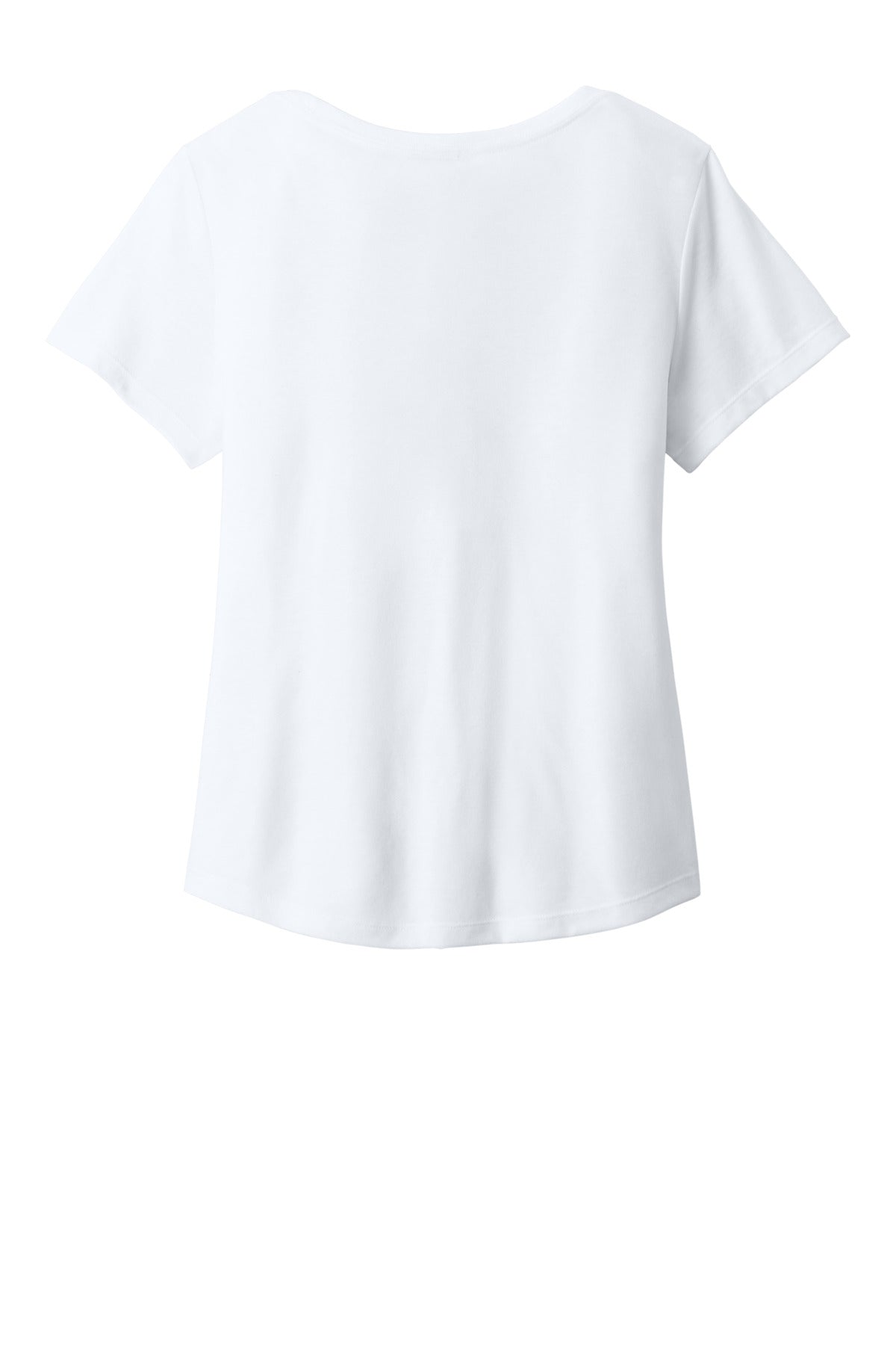 Rear View of BrtWhite Allmade Women's Relaxed Tri-Blend Scoop Neck Tee AL2015
