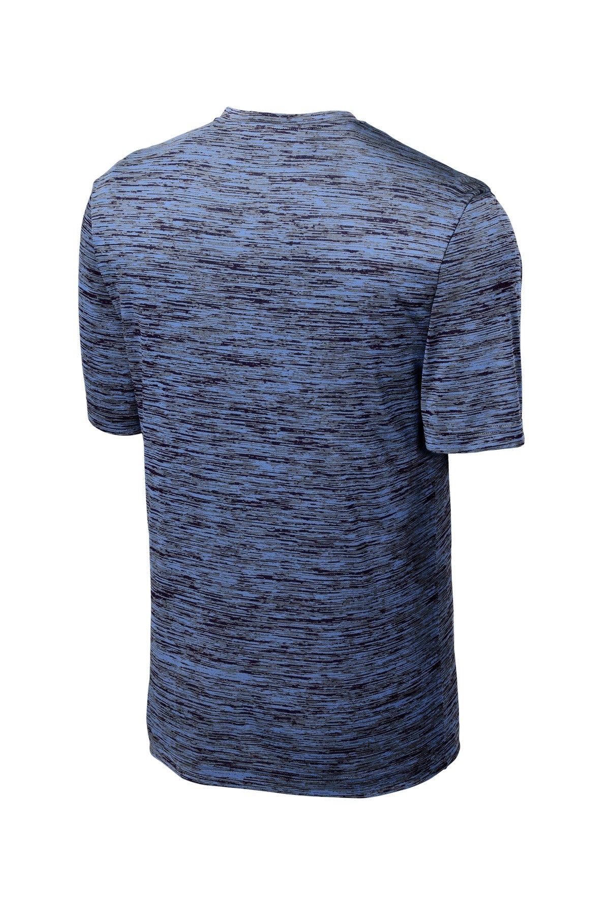 Rear View of Car Bl-Tr Ny E Sport-Tek PosiCharge Electric Heather Tee. ST390