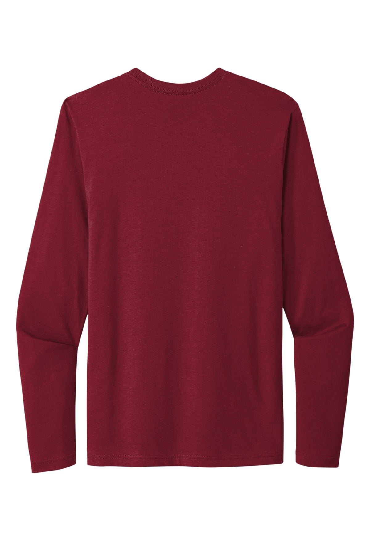 Rear View of Cardinal Next Level Apparel Cotton Long Sleeve Tee. NL3601