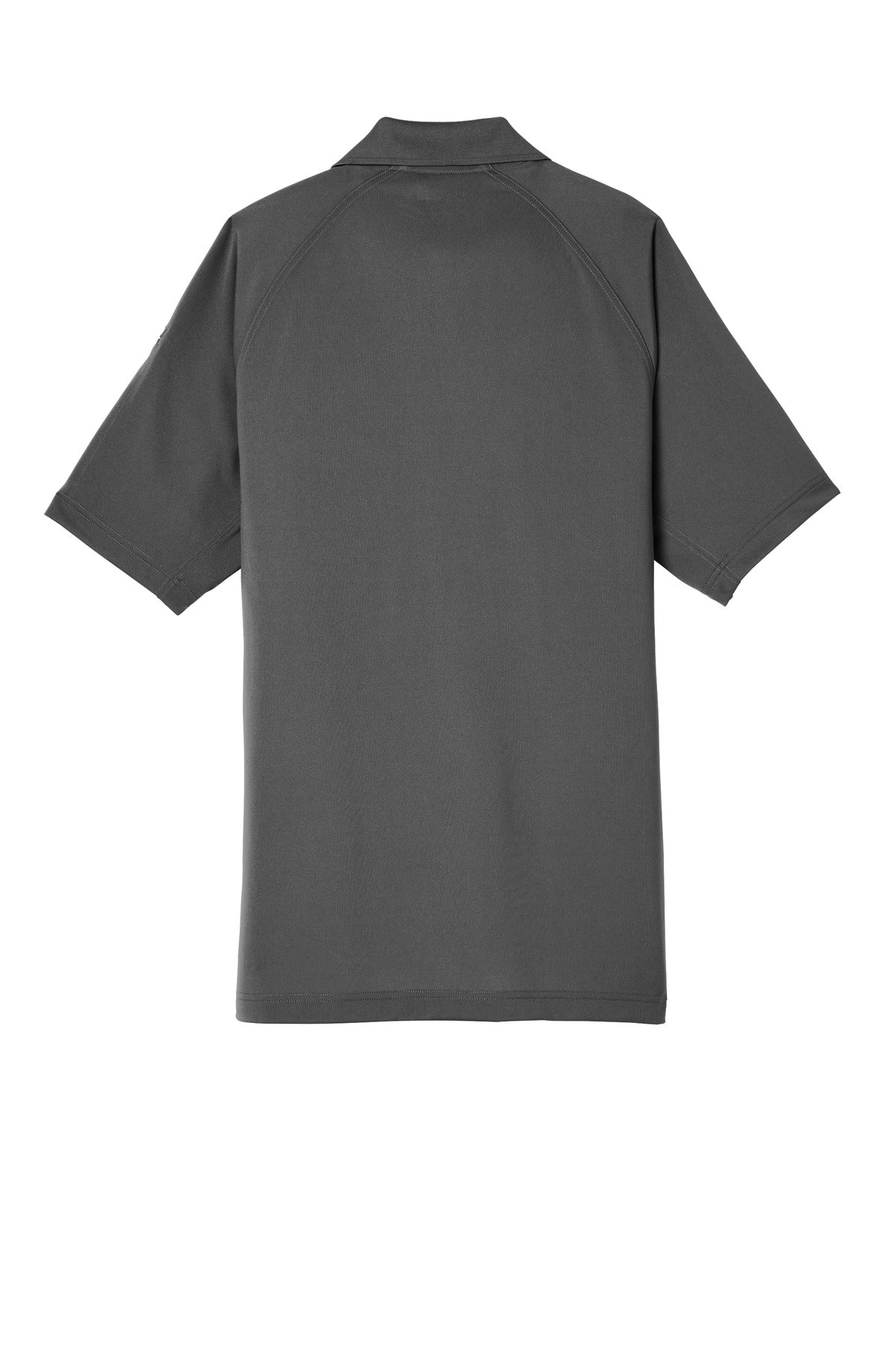 Rear View of Charcoal CornerStone Select Lightweight Snag-Proof Tactical Polo. CS420