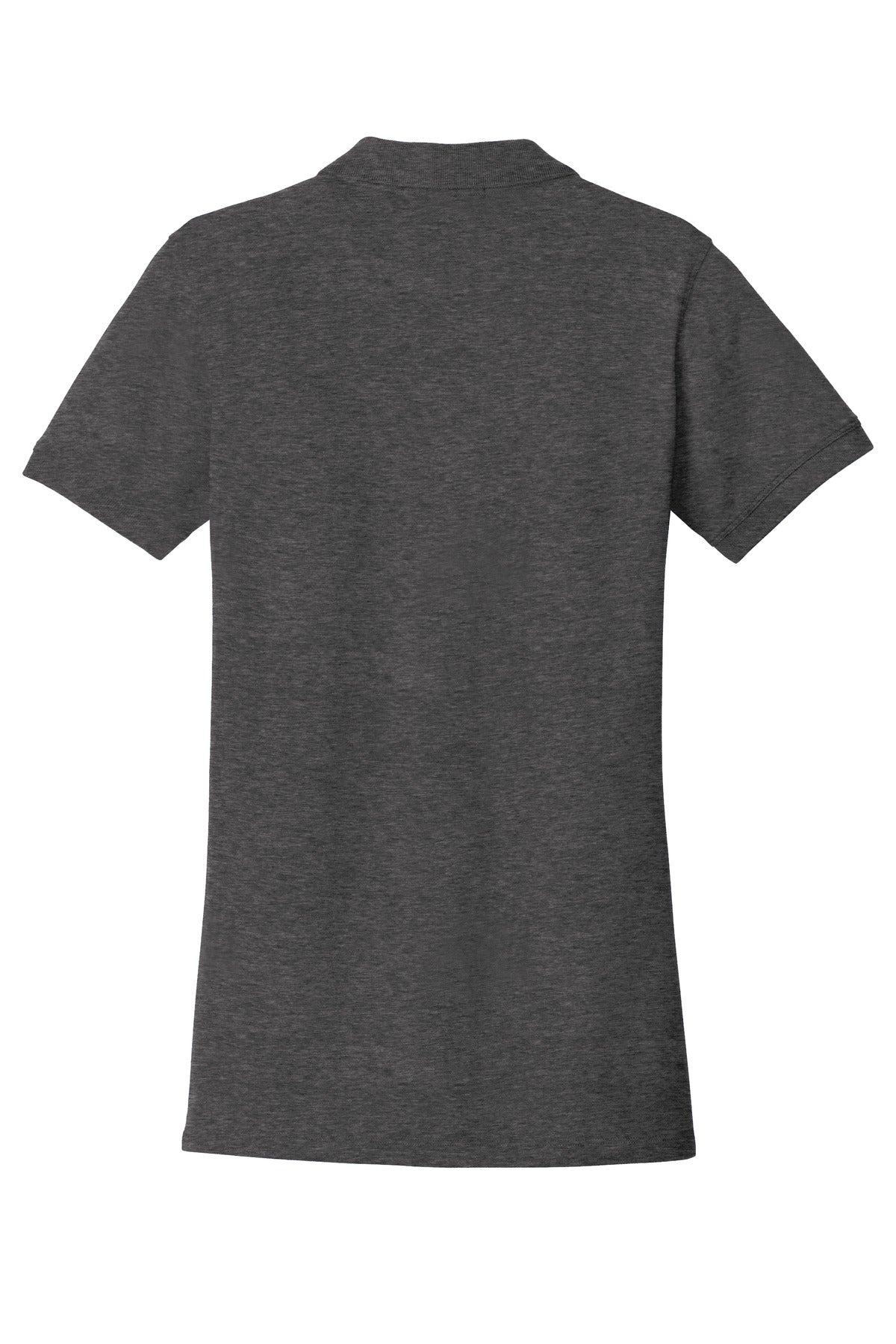 Rear View of Charcoal Hthr Port Authority Women's EZCotton Polo. LK8000