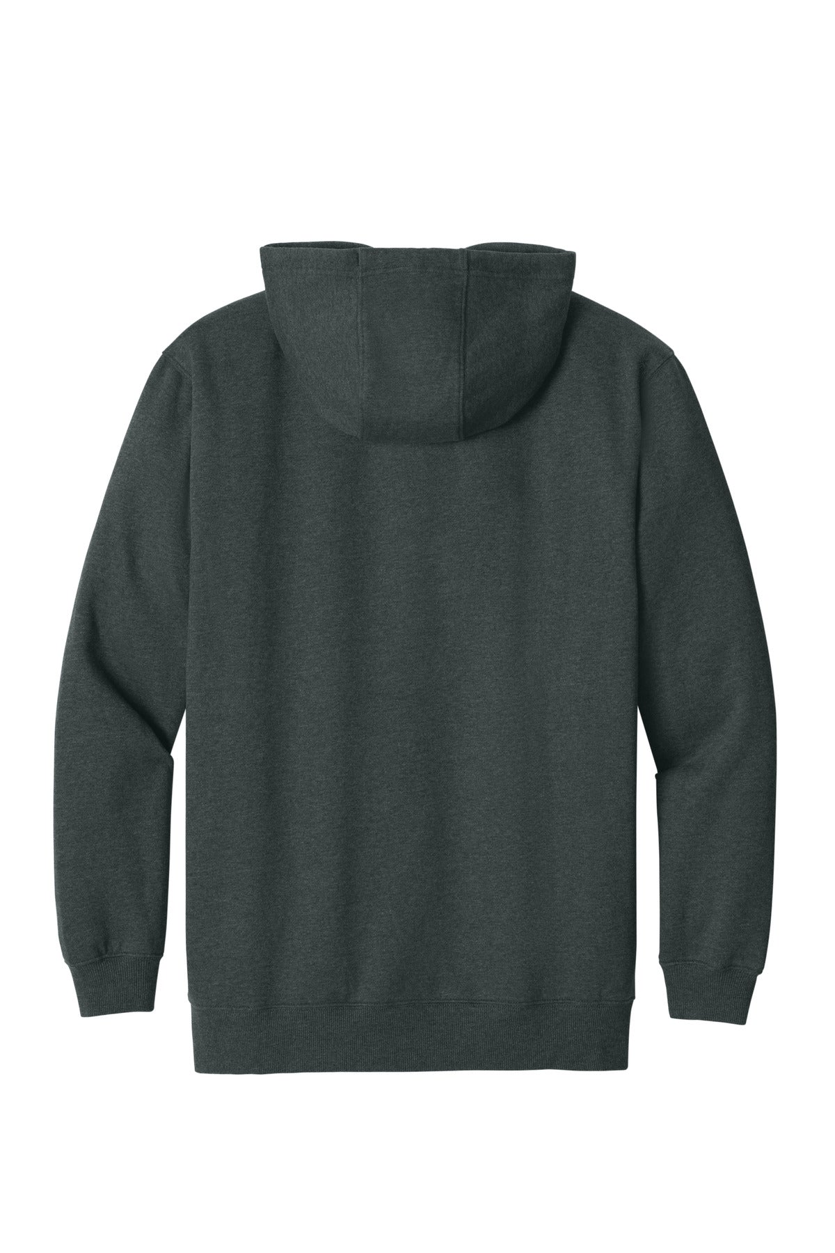 Rear View of CharcoalHt CornerStone Tough Fleece Pullover Hoodie CSF630