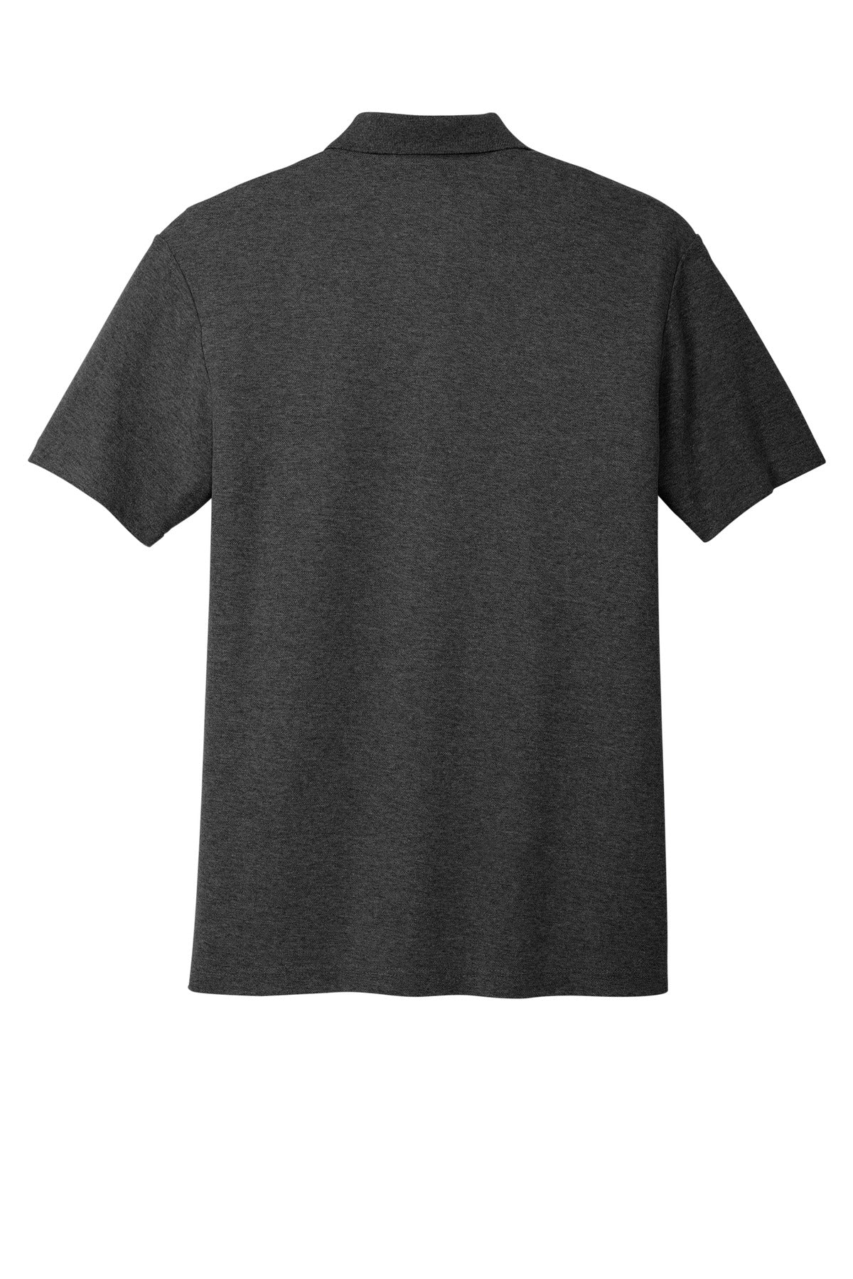 Rear View of CharcoalHt Port Authority C-FREE Cotton Blend Pique Polo K867