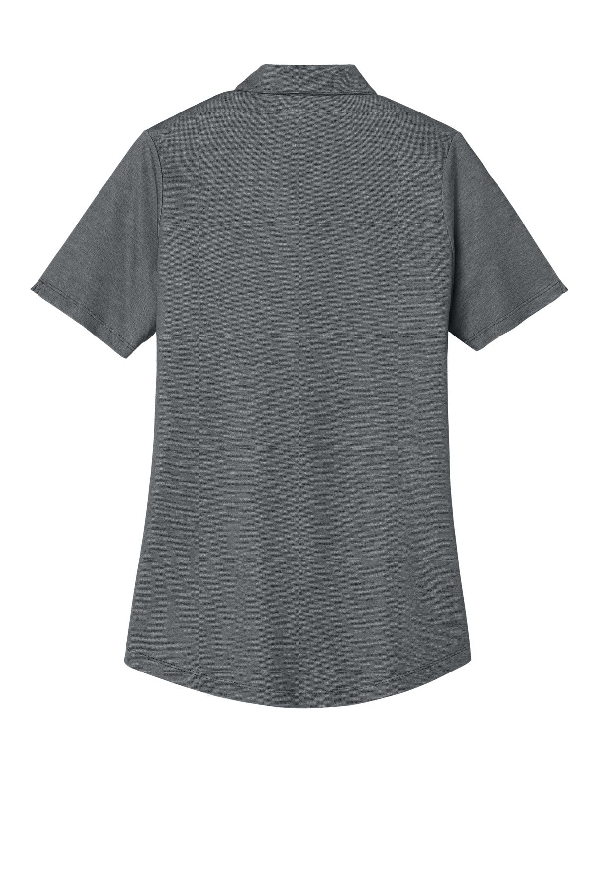 Rear View of CharcoalHt Port Authority Women's Fine Pique Blend Polo LK830