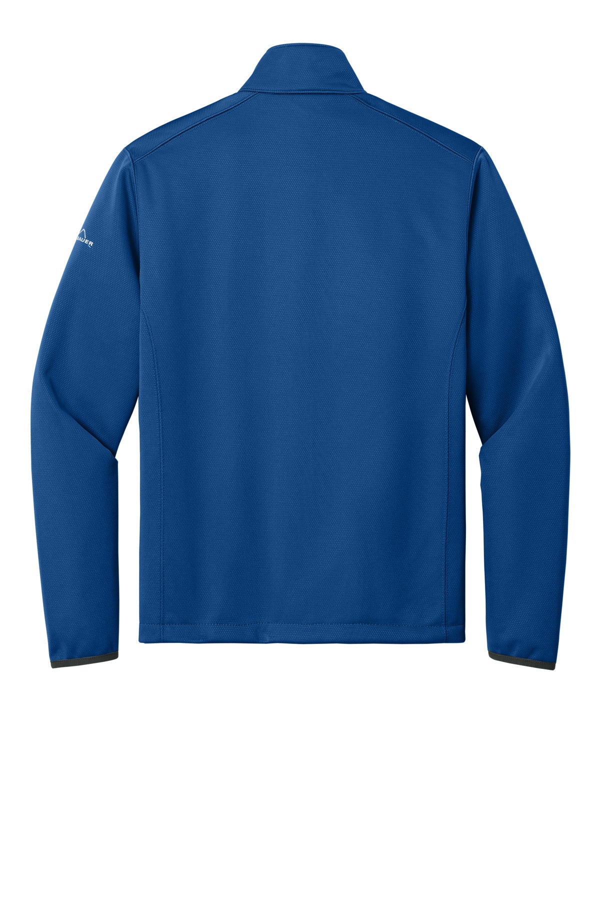 Rear View of Cobalt Blue Eddie Bauer Weather-Resist Soft Shell Jacket. EB538