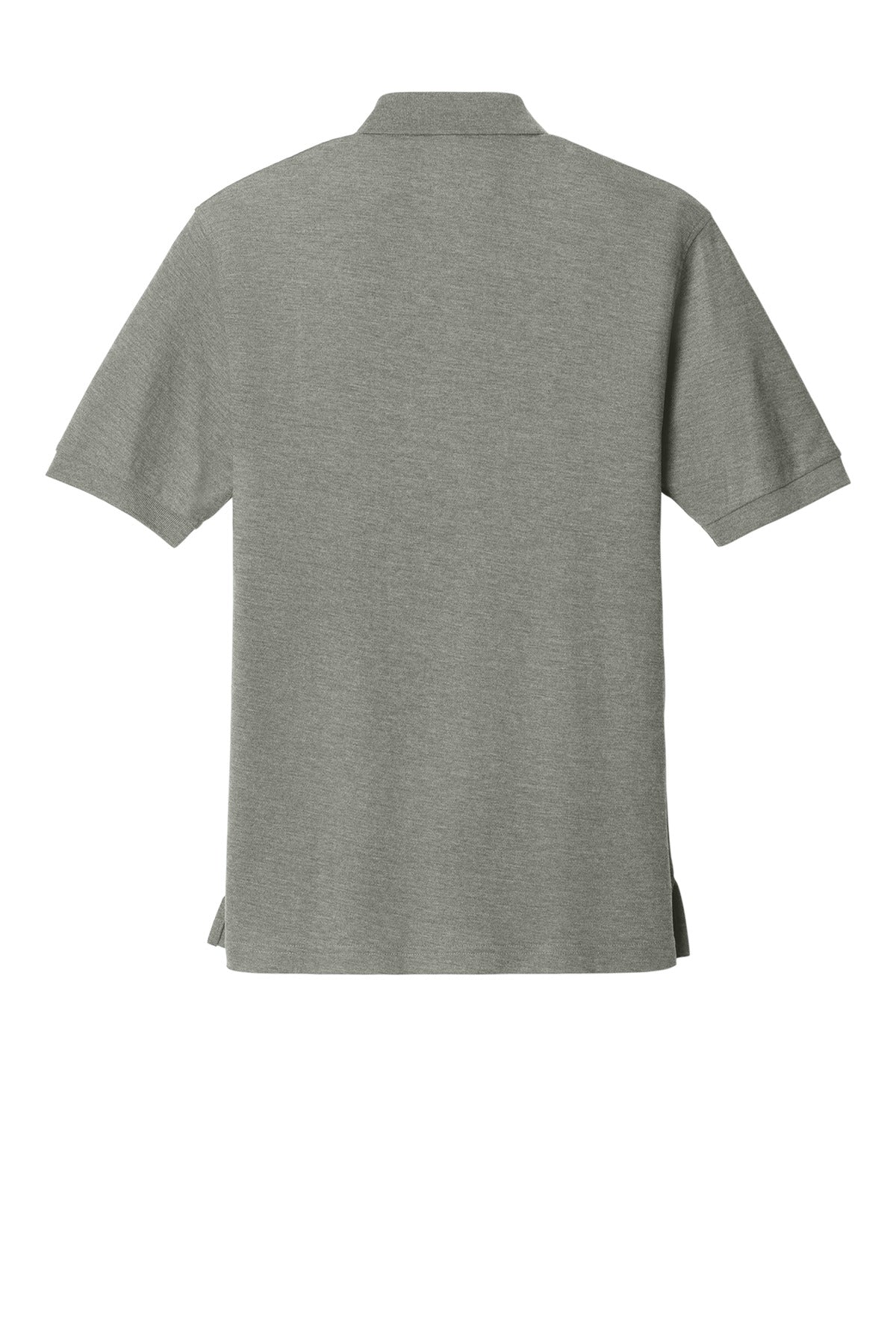 Rear View of Cool Grey Port Authority Tall Silk Touch Polo. TLK500