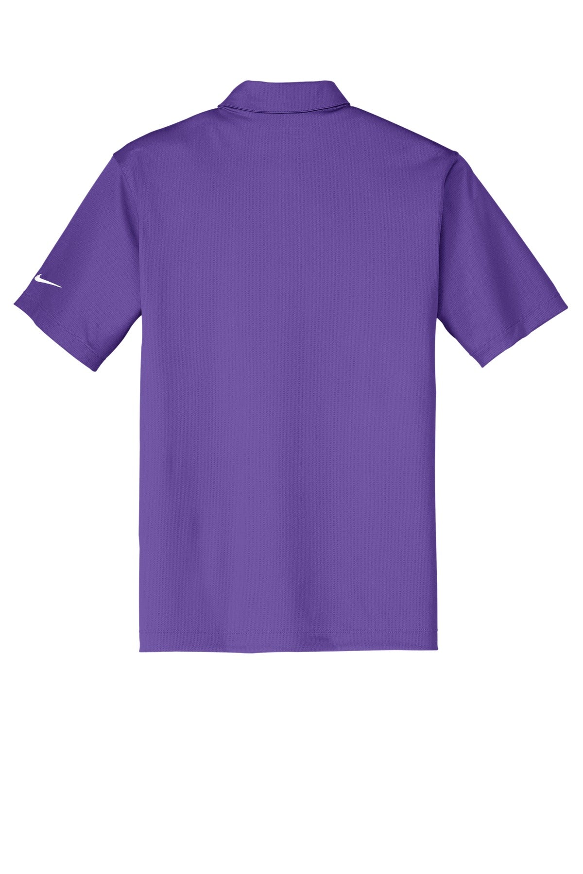 Rear View of Court Purple Nike Dri-FIT Vertical Mesh Polo. 637167