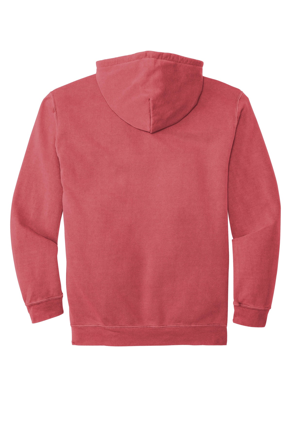 Rear View of Crimson COMFORT COLORS Ring Spun Hooded Sweatshirt. 1567