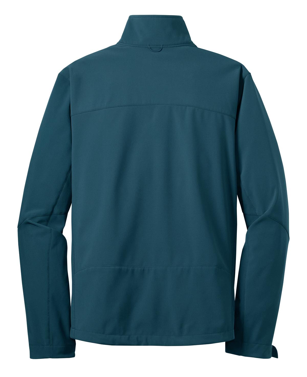 Rear View of Dark Adriatic Eddie Bauer - Soft Shell Jacket. EB530