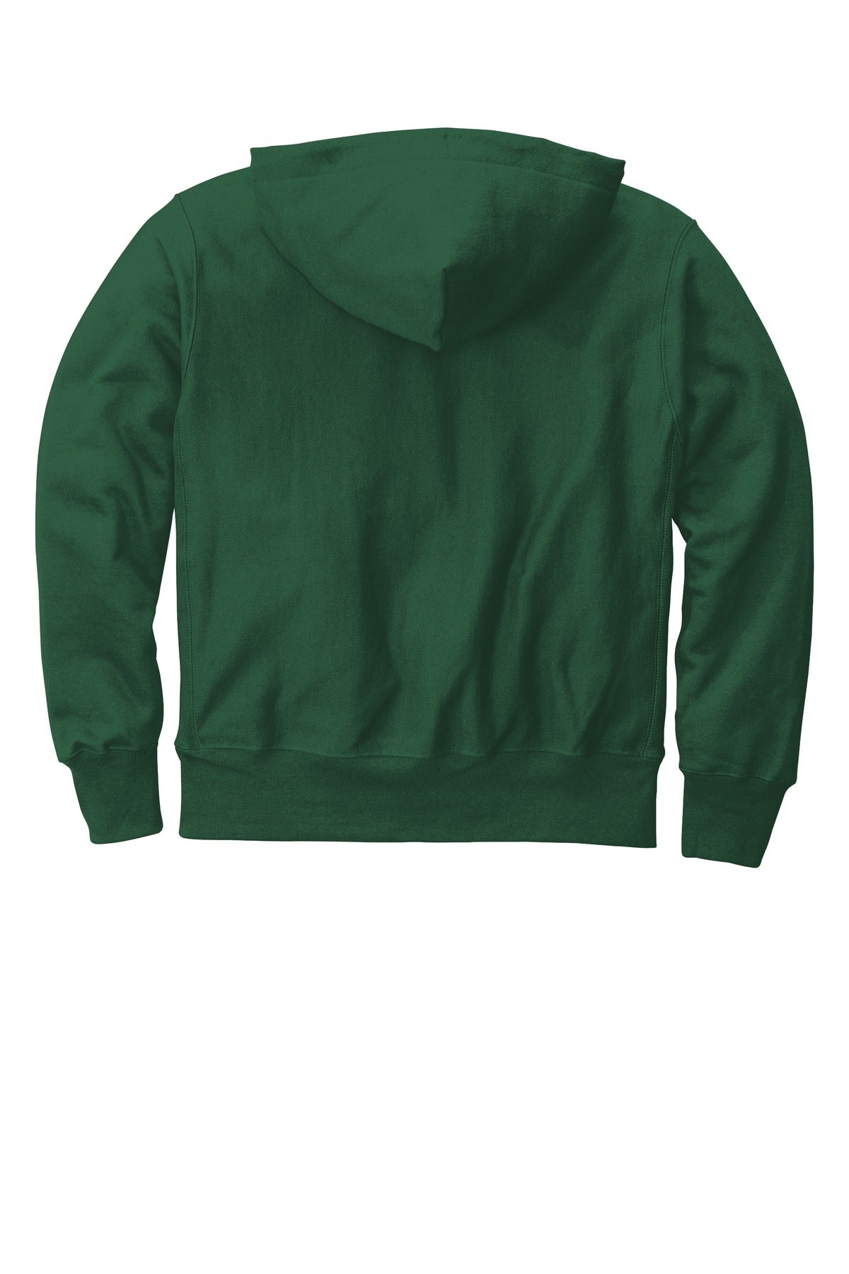 Rear View of DarkGreen Champion Reverse Weave Hooded Sweatshirt S101