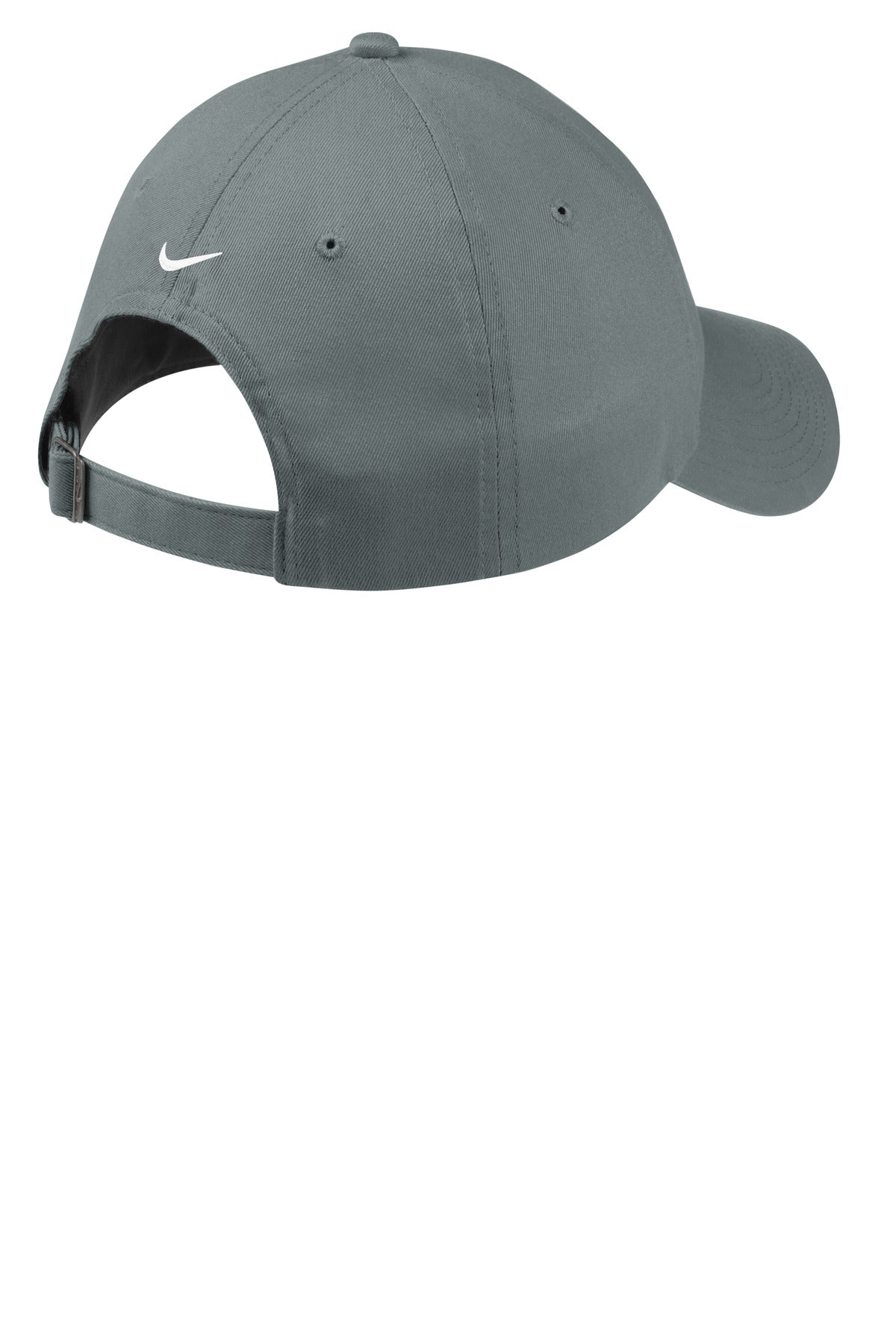 Rear View of DarkGrey Nike Unstructured Cotton/Poly Twill Cap NKFB6449
